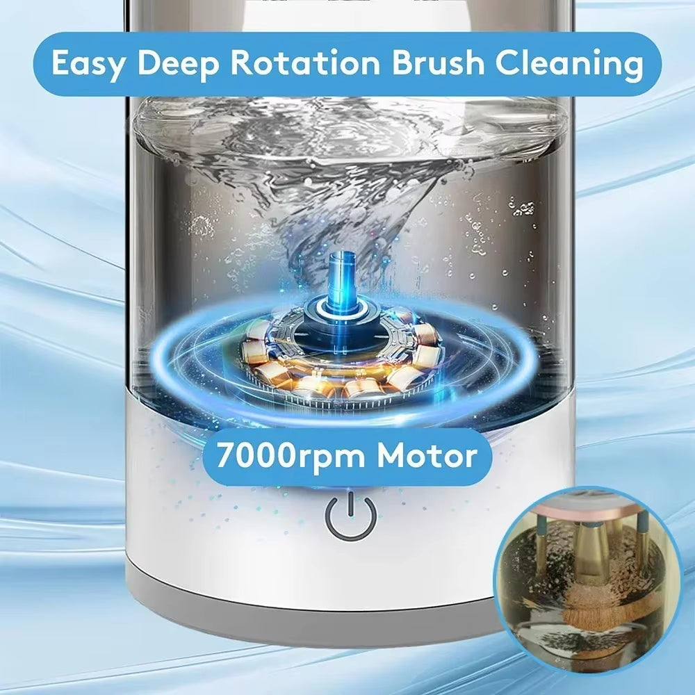 3 in 1 Electric Makeup Brush Cleaner Automatic Spinner Makeup Brush Holder Stand Women Lazy Cleaning Brush Washer Quick Dry Tool